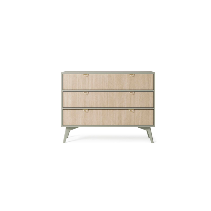 Ensemble meuble TV FOREST couleur Chevrons Scandi / Eucalyptus